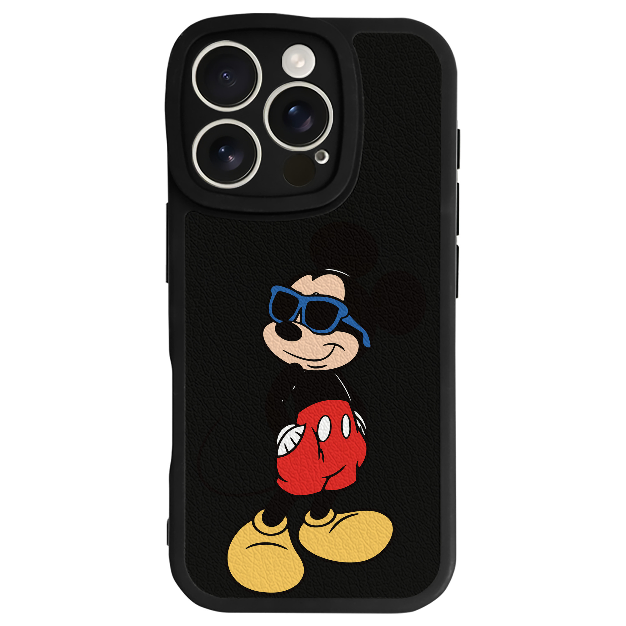 （画像用） ミッキーマウス Mickey Mouse 【iPhone 16シリーズ対応】シリコンスマホケース（レザー調） 材質：シリコン